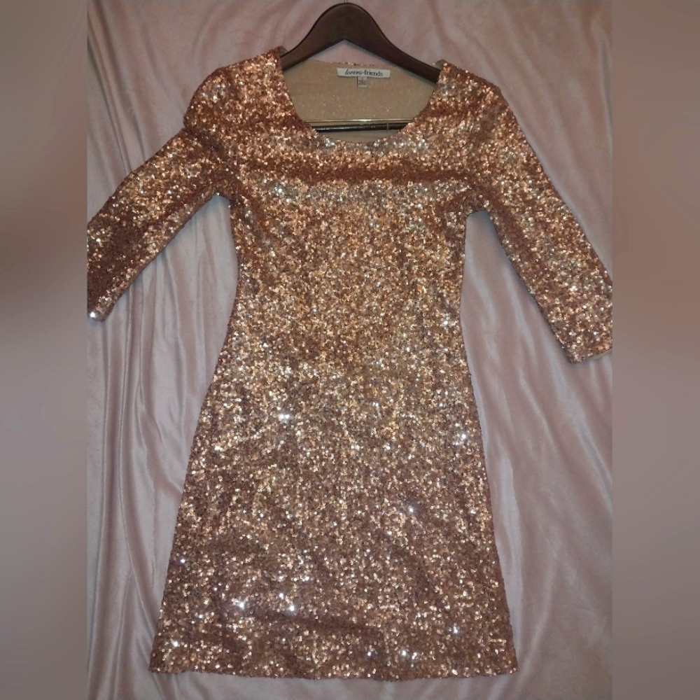 Sequin Gold Dress